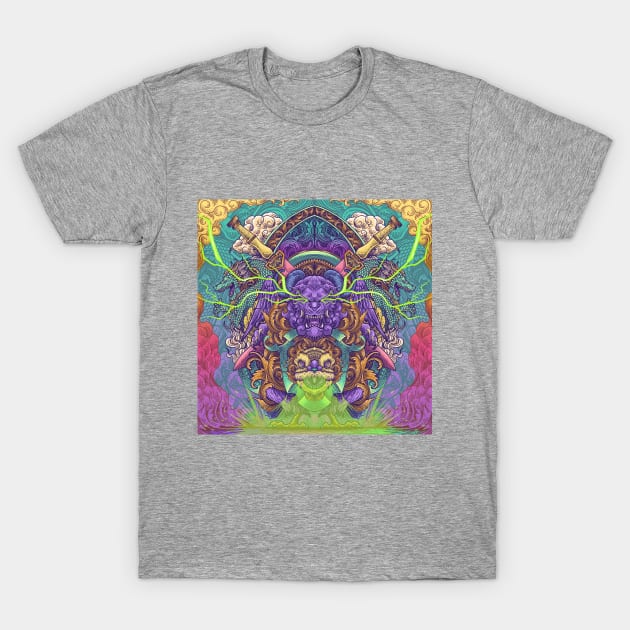 Chinese Dagger Psychedelic Artwork T-Shirt by Tonymidi Artworks Studio